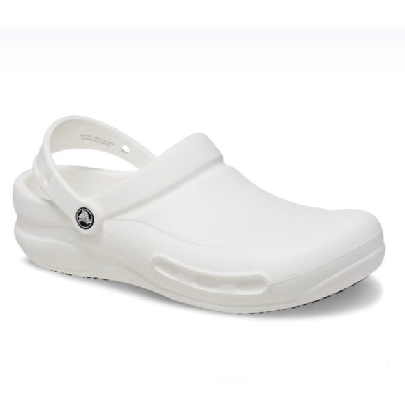 NEW - CROCS BISTRO SLIP RESISTANT WORK CLOG, WHITE - WOMEN'S  7 - Picture 2 of 10